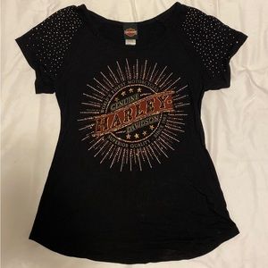 Harley Davidson Rhinestone Shirt